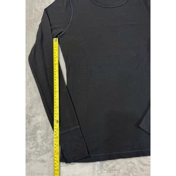 Crown Jewel Black Long Sleeve Crewneck Tee Women’s Small USA Made Supima Modal - Picture 4 of 9